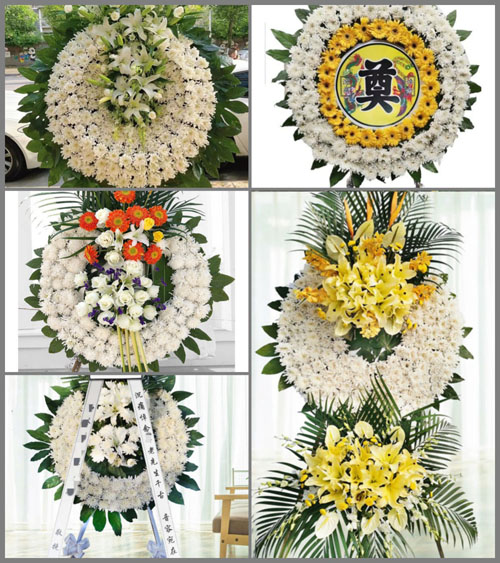 山西阳泉郊区平坦镇老坪掌村花圈速递